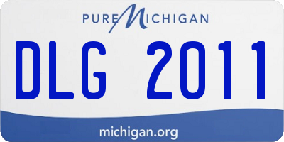 MI license plate DLG2011