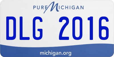 MI license plate DLG2016