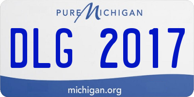 MI license plate DLG2017