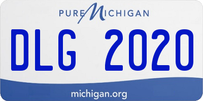 MI license plate DLG2020