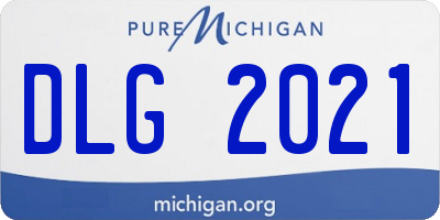 MI license plate DLG2021