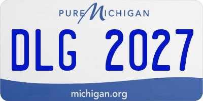 MI license plate DLG2027