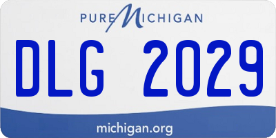 MI license plate DLG2029