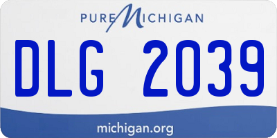 MI license plate DLG2039