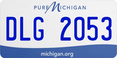 MI license plate DLG2053