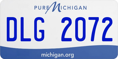 MI license plate DLG2072