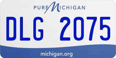 MI license plate DLG2075