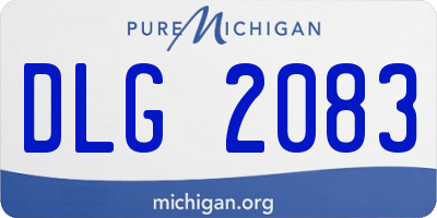 MI license plate DLG2083