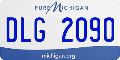 MI license plate DLG2090
