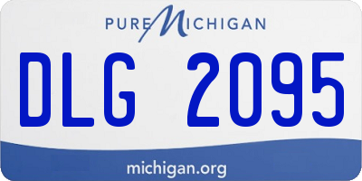 MI license plate DLG2095
