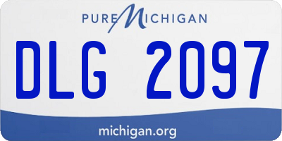 MI license plate DLG2097