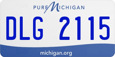 MI license plate DLG2115