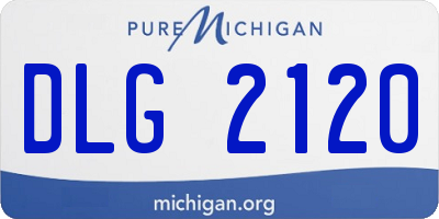 MI license plate DLG2120