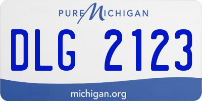 MI license plate DLG2123