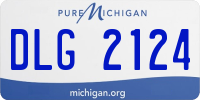 MI license plate DLG2124