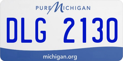 MI license plate DLG2130