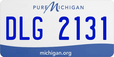 MI license plate DLG2131