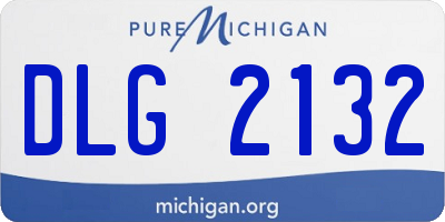 MI license plate DLG2132