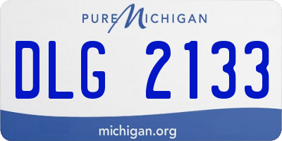 MI license plate DLG2133