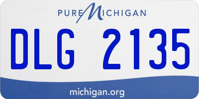 MI license plate DLG2135