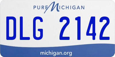 MI license plate DLG2142