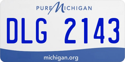 MI license plate DLG2143