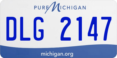 MI license plate DLG2147