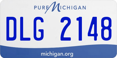 MI license plate DLG2148