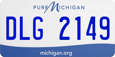 MI license plate DLG2149