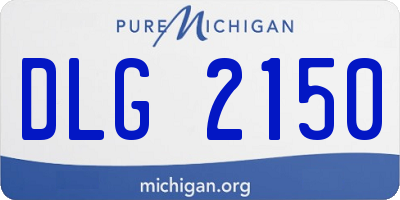 MI license plate DLG2150