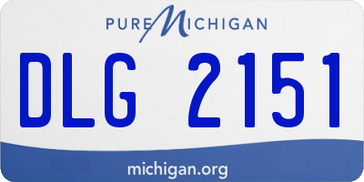 MI license plate DLG2151