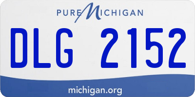 MI license plate DLG2152