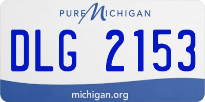MI license plate DLG2153