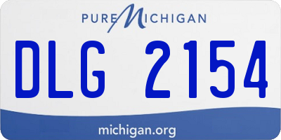 MI license plate DLG2154