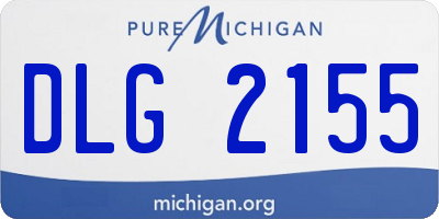MI license plate DLG2155