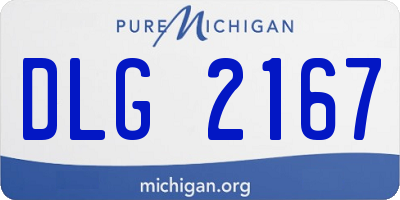 MI license plate DLG2167