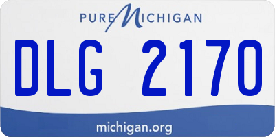 MI license plate DLG2170