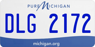 MI license plate DLG2172