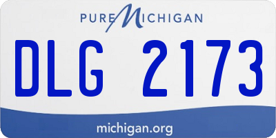 MI license plate DLG2173