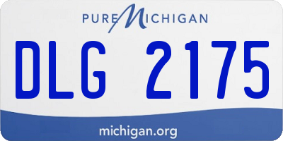 MI license plate DLG2175