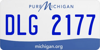 MI license plate DLG2177