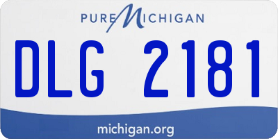 MI license plate DLG2181