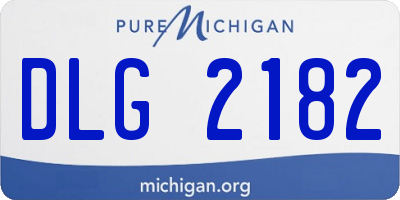 MI license plate DLG2182