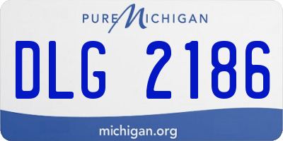 MI license plate DLG2186