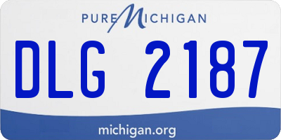 MI license plate DLG2187