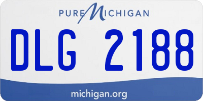 MI license plate DLG2188