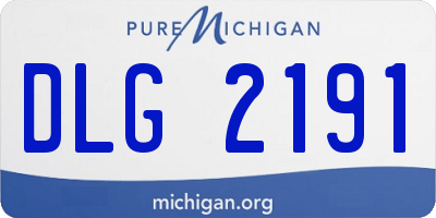 MI license plate DLG2191