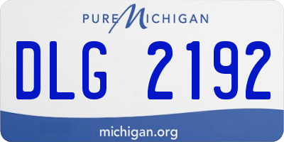 MI license plate DLG2192