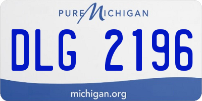 MI license plate DLG2196