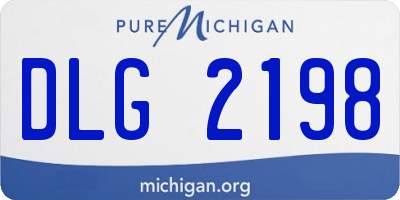 MI license plate DLG2198